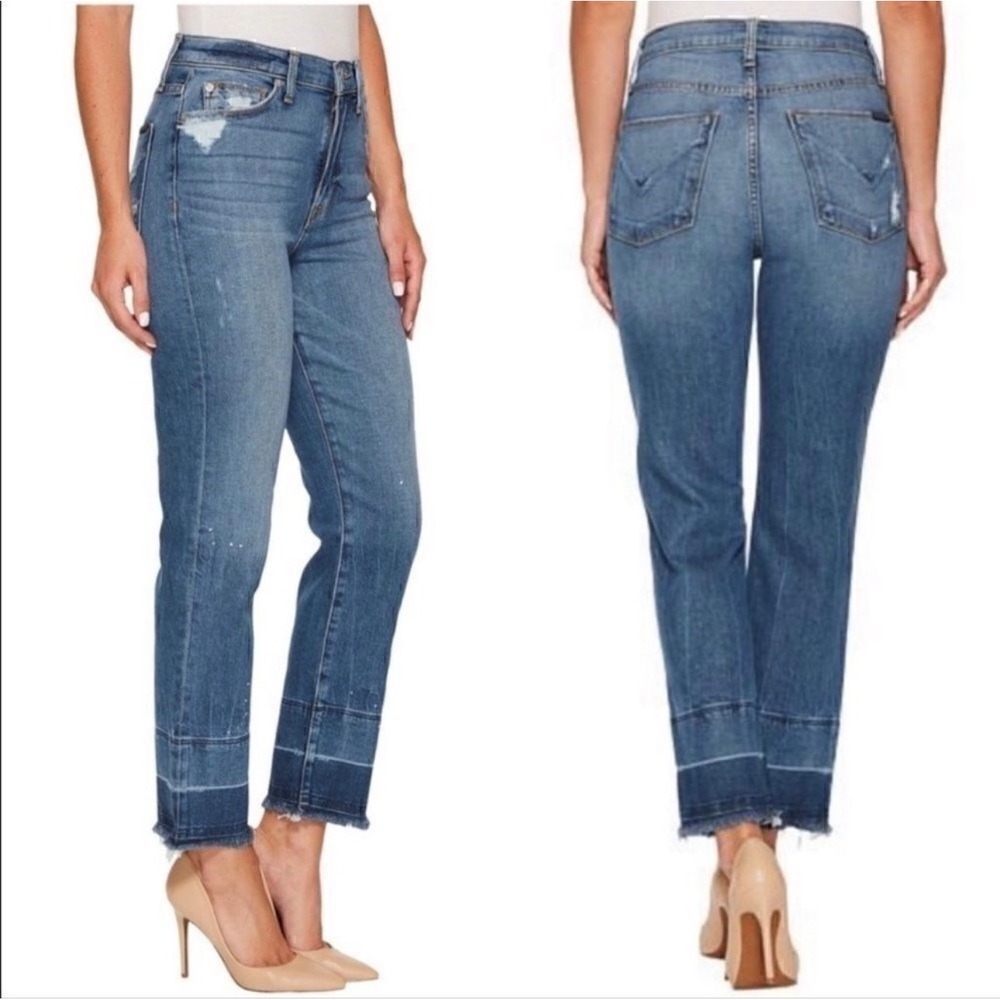 Hudson Zoey High Rise Ankle Straight Jeans Fara Released Hem 29 Relaxed Fit‎